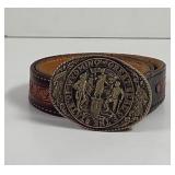 Tony Lama Wyoming  State Seris Solid brass belt