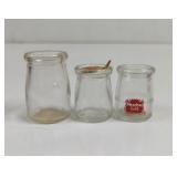 Vintage Glass Creamer Dairy Bottles
