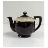 Vintage Japan Pottery Brown and White Drip Glazed