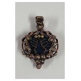 Wire Wrapped Blue Gemstone handcrafted pendant