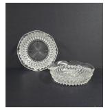 Vintage Diamond Point Ruffled bowls