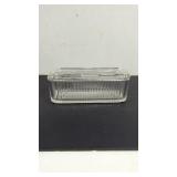 Vintage Federal Glass Embossed Vegetable Pattern