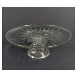 Vintage Anchor Hocking Clear Glass Pedestal Cake