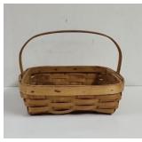 Wood handle gathering basket