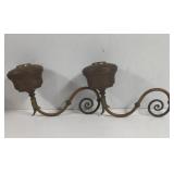 Vintage Art Deco Brass Wall Sconces