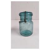 Vintage Ball Ideal Blue Glass Canning Jar with