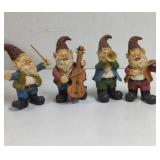 2010 Decorative Musical Gnomes Resin