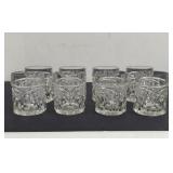 Vintage Heavy Pressed Glass Whiskey Glasses 8