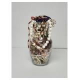 Beaded Necklaces Costume Jewelry in Vase