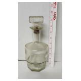 Vintage glass bottle Decanter with stopper