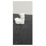 Vintage  Avon milk glass lamb cologne bottle from