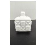 Vintage Westmoreland Milk Glass Old Quilt Candy