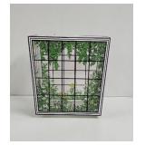 Faux Glass window scene is plastic