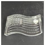 Vintage Waterford Crystal Us Flag Paperweight