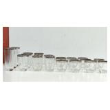 Vintage Dorothy Thorpe Silver Banded Rim Glasses