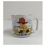 Vintage Fireman Ceramic Coffee Mug