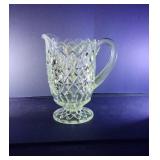 Vintage Glass Diamond waffle pitcher
