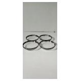 vintage chrome banned  glass Desert bowls