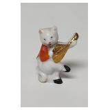 Vintage Miniature kitty cat big band figurine