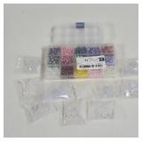 Beads and earring backs with Container
