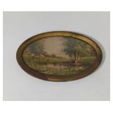 Early 1900's Rural landscape metal framed print