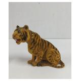 Vintage zHard Plastic Faux Fur Tiger Figurine