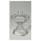 Vintage  Clear glass kerosene oil lamp base with