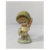 Vintage Ceramic Little Boy Baseball Player Figure