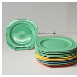 12 Vintage Homer laughlin riviera dinner plates 7