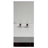 Vintage Alladdin style Porcelain oil lamps