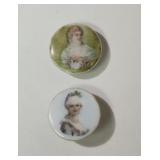 Vintage Handpainted French porcelain Portrait