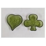 Vintage Indiana Glass Tiara Sandwich Green Clover