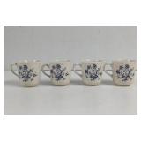 Vintage Corning Ware Blue Flower Coffee Mugs 4