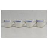 Vintage Blue Stripe Coffee Mugs 4