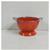 Reston Lloyd red powder-coated steel colander