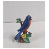 Vintage hand painted eastern bluebird porcelain