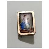 Vintage Victorian Style Brouch handpainted