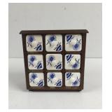 Vintage Arnart Creation Japan Blue Onion wooden