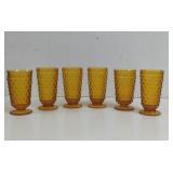 Vintage Indiana Glass Amber Whitehall Cubist