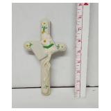 Vintage Sculpted Bible Cross ceramic