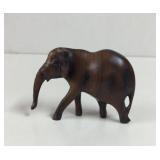 Hand Carved Wood Elephant Figure