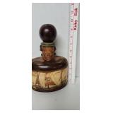 Vintage Italian leather wrapped Decanter with