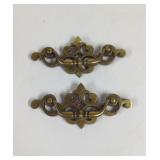 Vintage Satin Brass Drawer Pulls