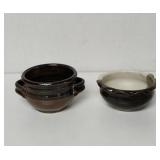 1980s brown glazed with haddle and brown, white