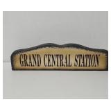 Vintage hand crafted primitive wooden sign Grand