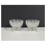 Glass Trinket dishes diamond pattern