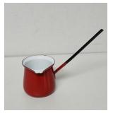 Vintage red Enamelware dipper