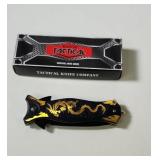 Tac Force Gold Dragon folding pocket knife with
