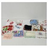 Vintage handmade handkerchiefs,  sixteen total
