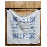 Vintage Embroidered square table cloth